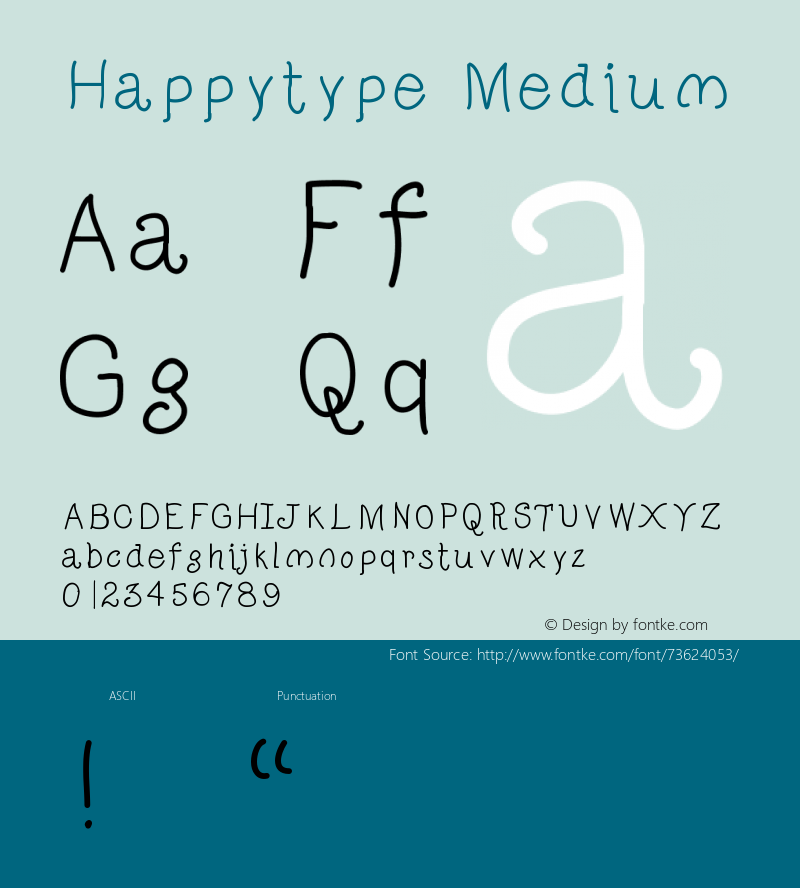 Happytype Version 001.000 Font Sample