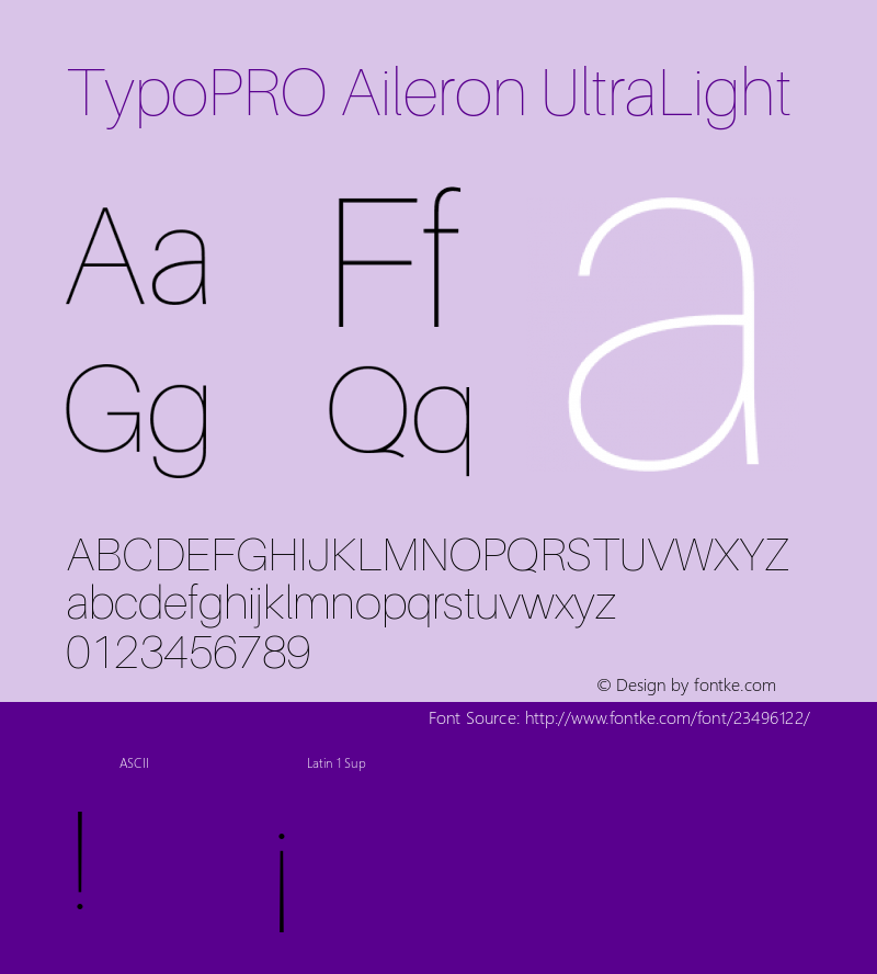 TypoPRO Aileron UltraLight Version 1.102;PS 001.102;hotconv 1.0.70;makeotf.lib2.5.58329 Font Sample