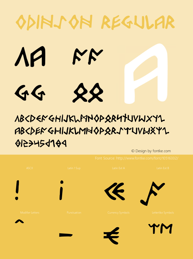 Odinson Regular 001.000 Font Sample