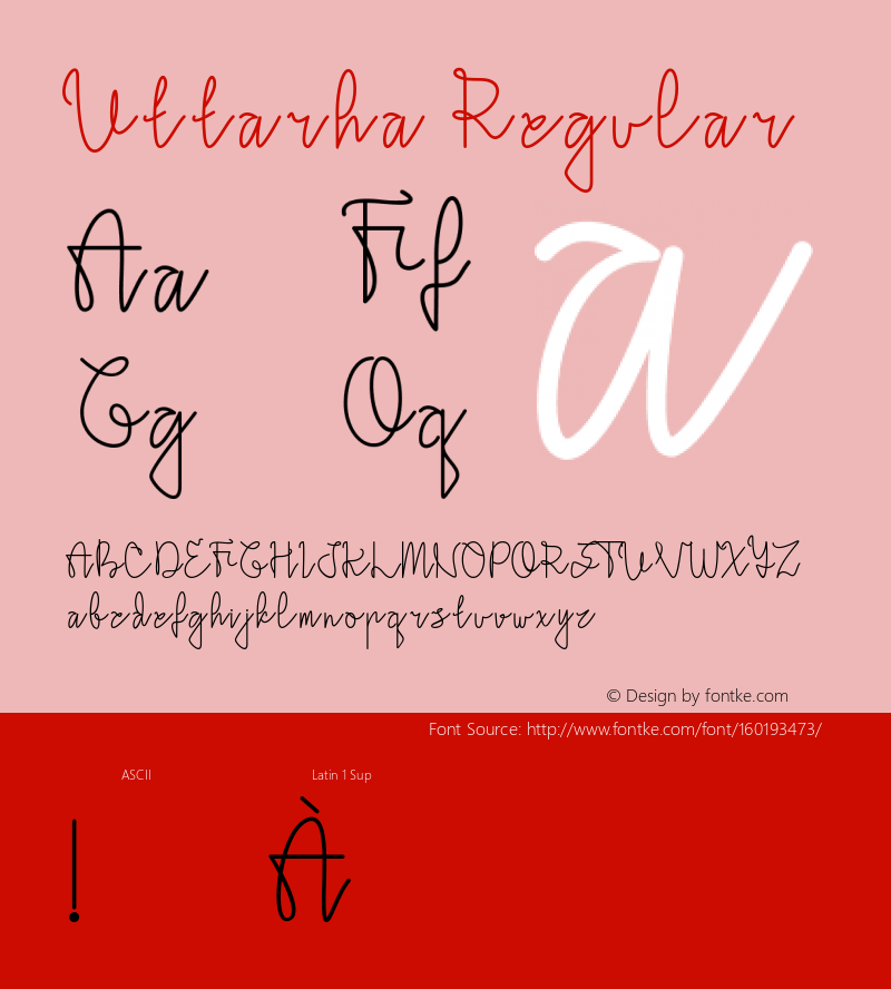Uttarha Version 1.00;April 22, 2020;FontCreator 12.0.0.2555 64-bit Font Sample