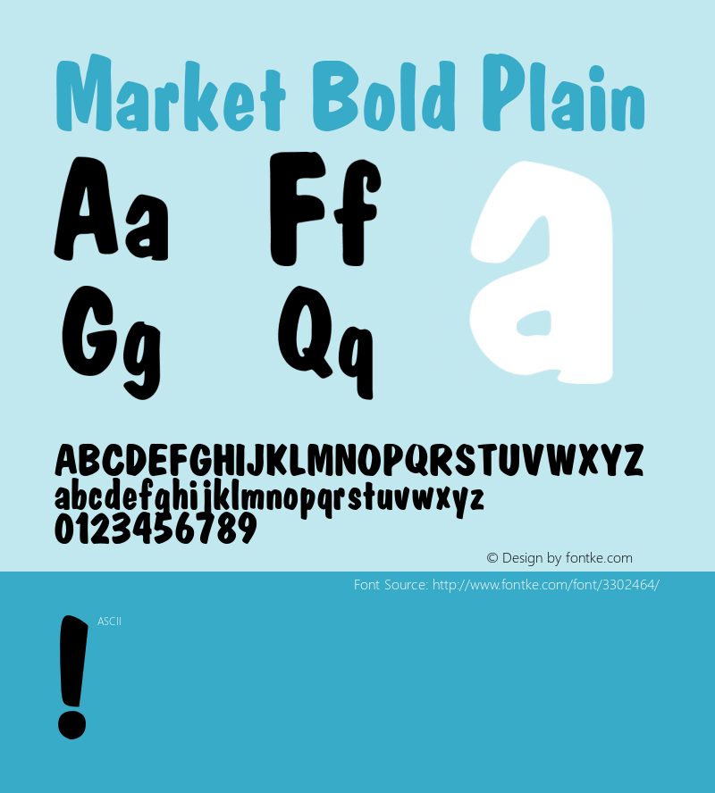 Market Bold Plain Altsys Metamorphosis:8/19/91 Font Sample