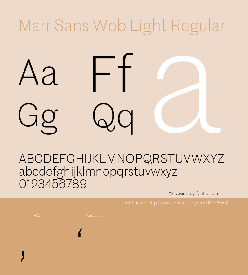 Marr Sans Web Light Regular Version 1.1 2014 Font Sample