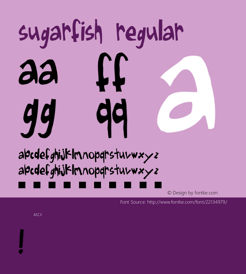 Sugarfish Version 1.0 Font Sample