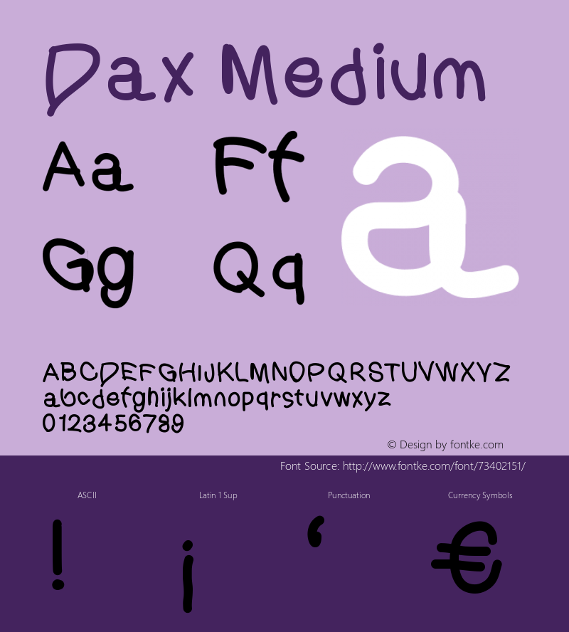 Dax Version 001.000 Font Sample