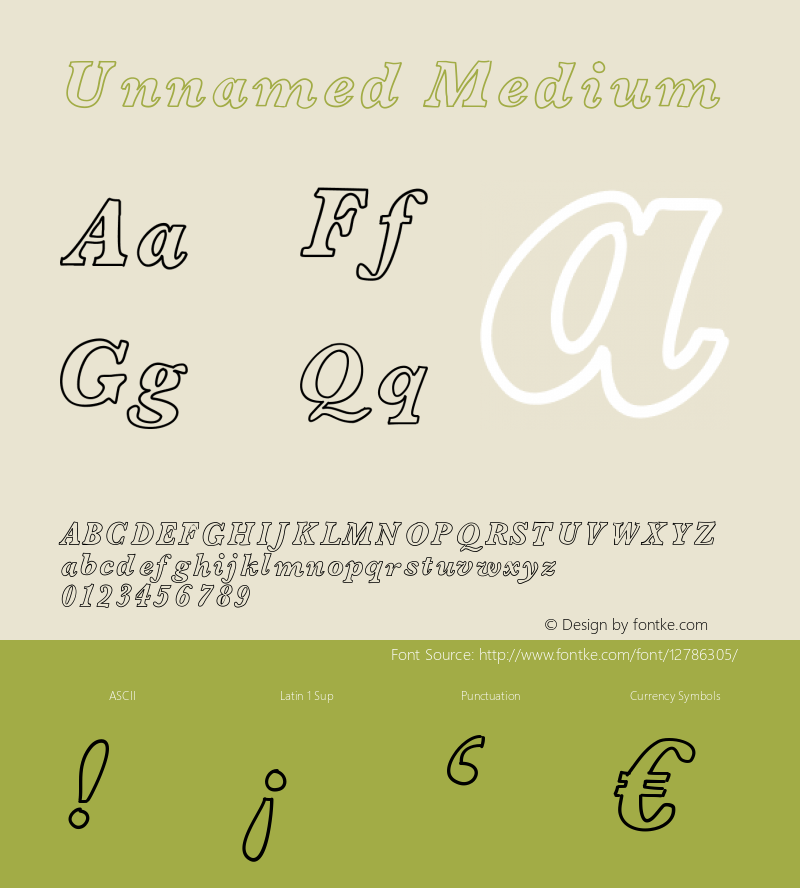 Unnamed Medium Version 001.000 Font Sample