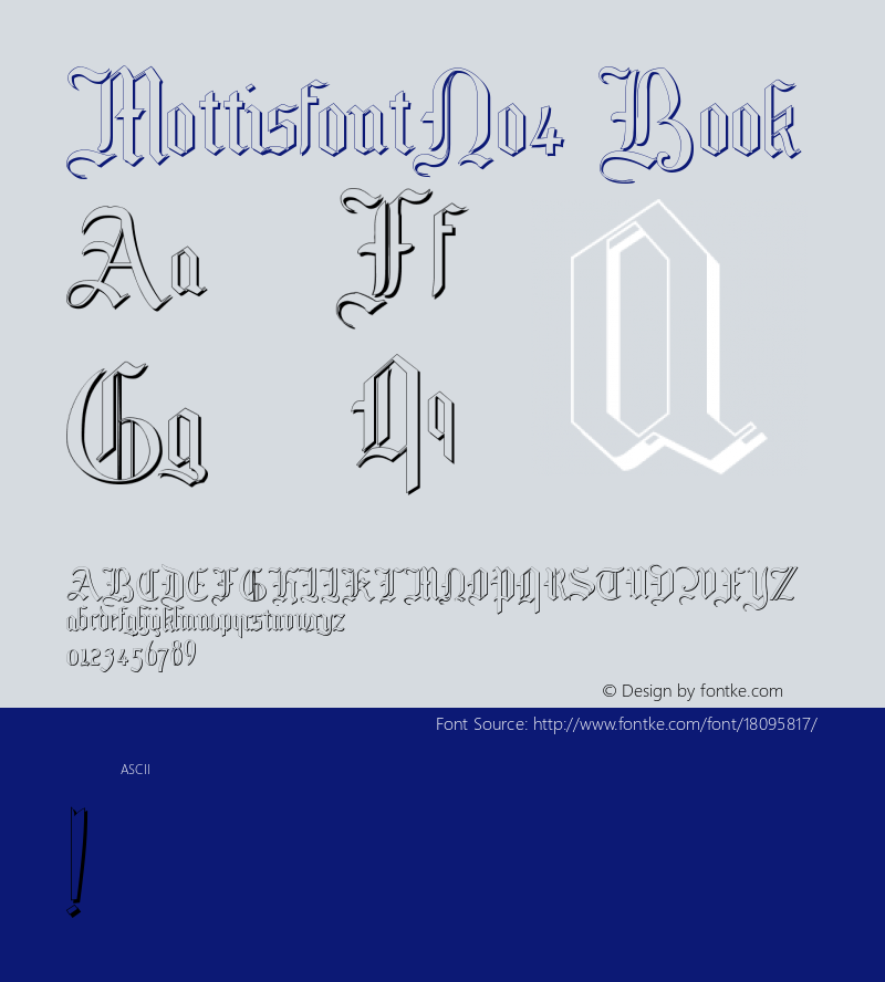 MottisfontNo4 Book Version 001.003 Font Sample