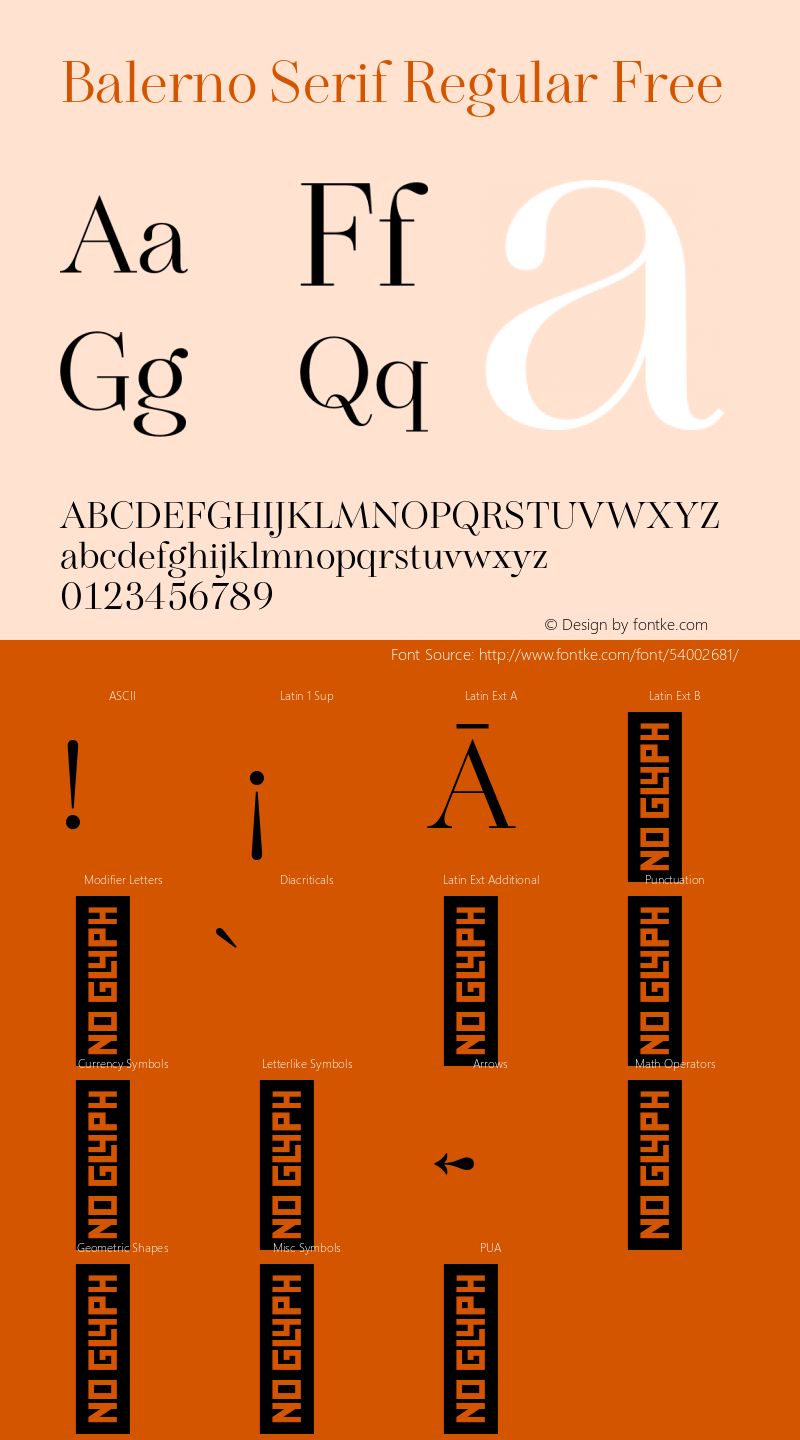 Balerno Serif Regular Free Version 1.000;hotconv 1.0.109;makeotfexe 2.5.65596 Font Sample