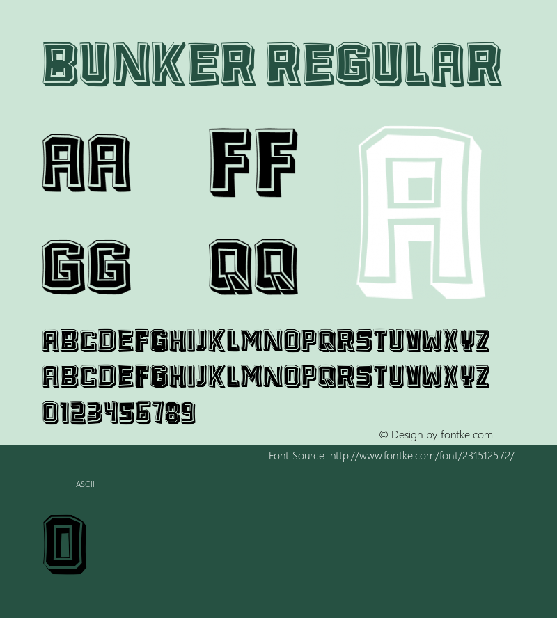 Bunker Regular Version 1.000图片样张