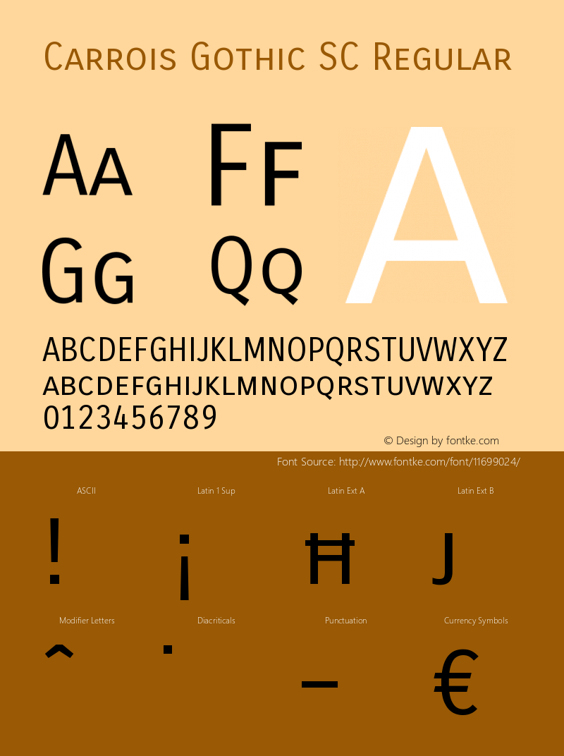 Carrois Gothic SC Regular Version 1.001 Font Sample