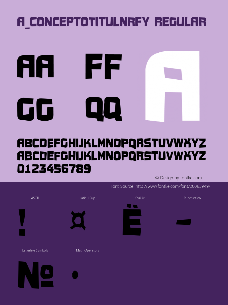 a_ConceptoTitulNrFy 01.02 Font Sample