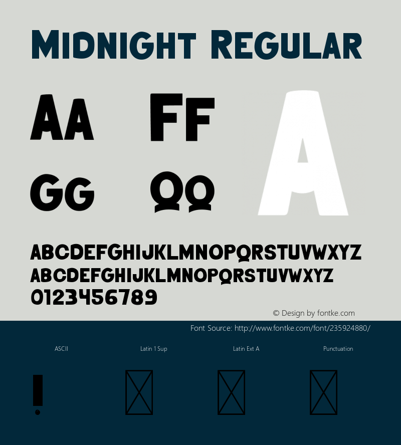 Midnight Version 1.001;Fontself Maker 3.5.7图片样张