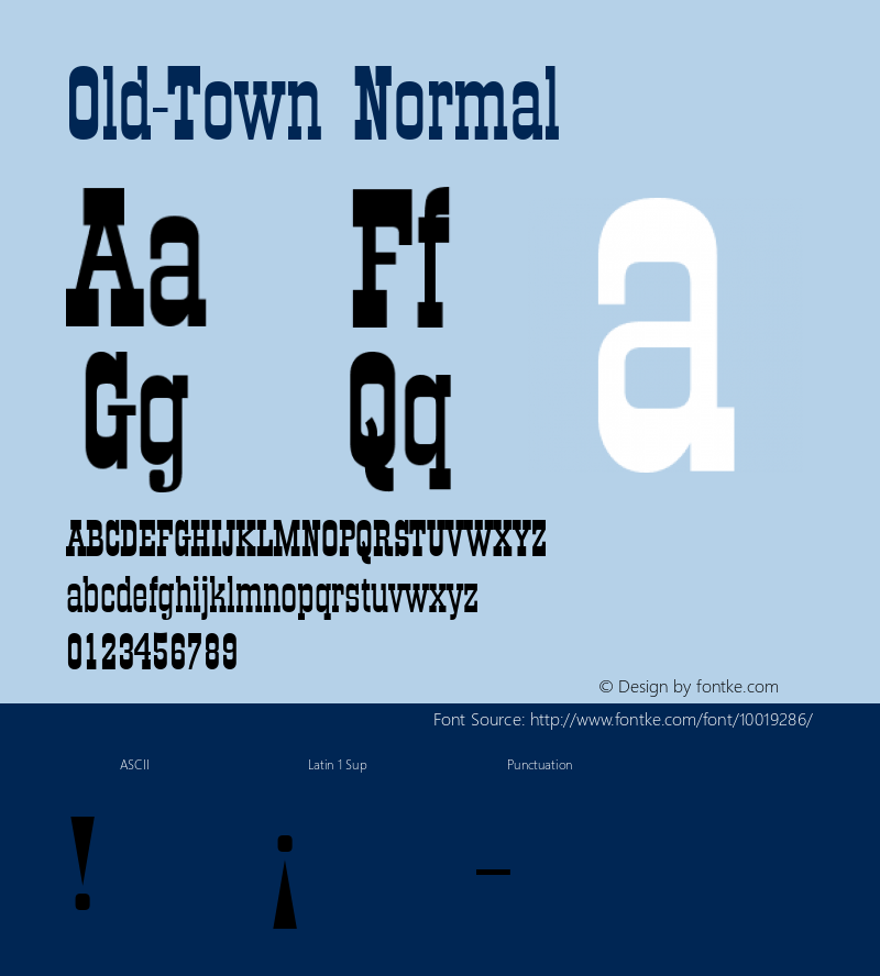 Old-Town Normal 001.000 Font Sample