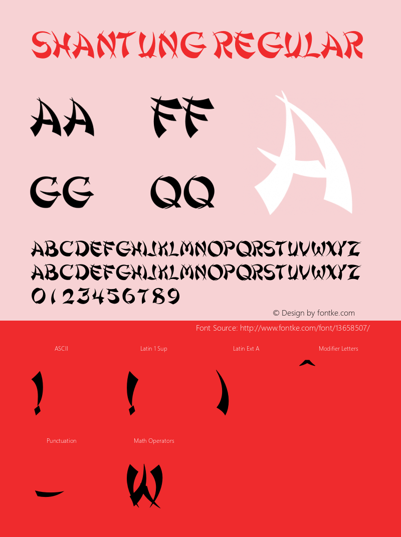 Shantung Regular 001.000 Font Sample