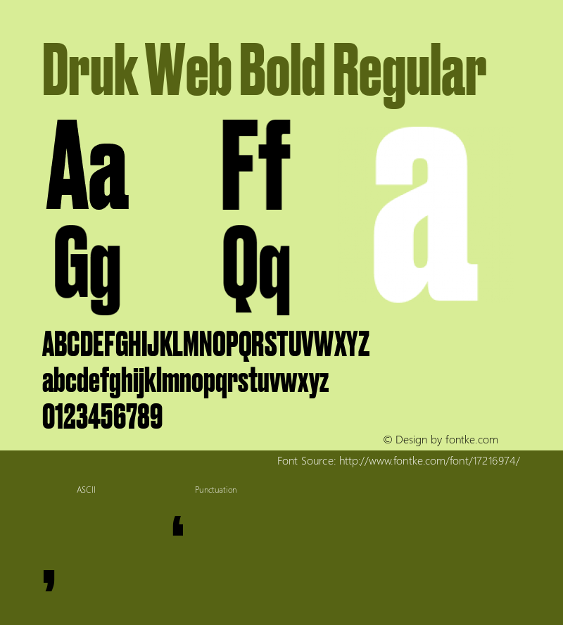 Druk Web Bold Regular Version 1.1 2014 Font Sample