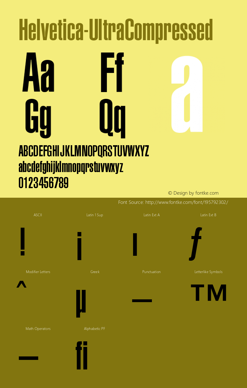 ☞Helvetica Ultra Compressed Version 001.002 ; ttfautohint (v1.5);com.myfonts.easy.mti.helvetica.ultra-compressed.wfkit2.version.trg图片样张