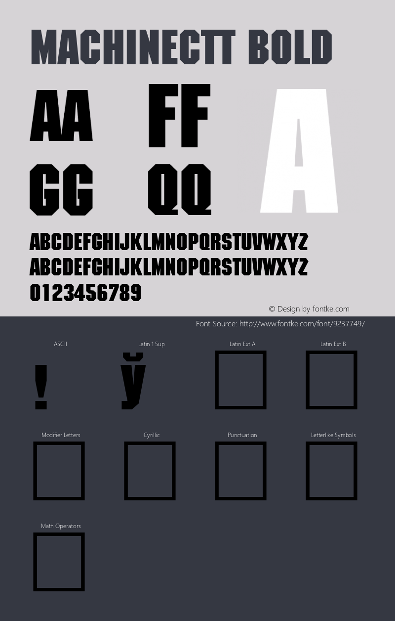 MachineCTT Bold 1.100.000 Font Sample