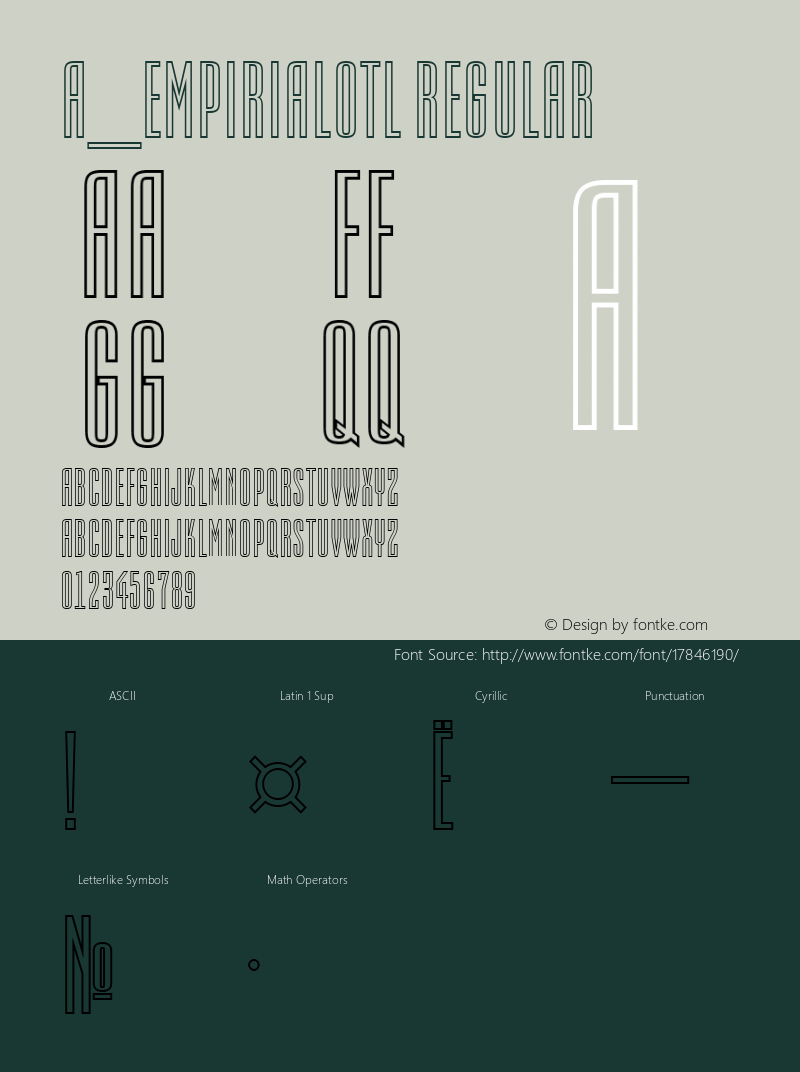 a_EmpirialOtl Regular 001.002 Font Sample