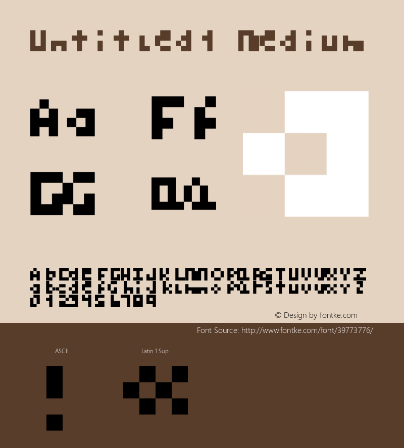 Untitled1 Version 001.000 Font Sample