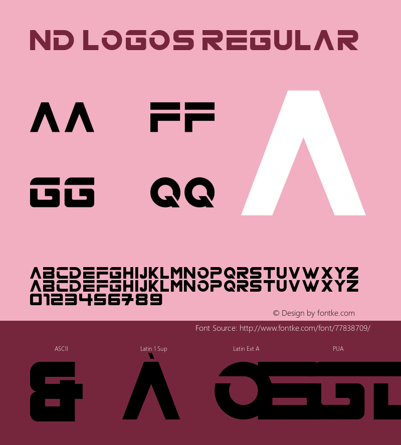 ND LOGOS Version 1.00;March 27, 2020;FontCreator 12.0.0.2525 64-bit Font Sample