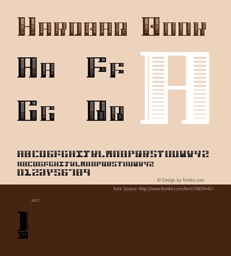 Hardbaq Book Version 1.0 Font Sample