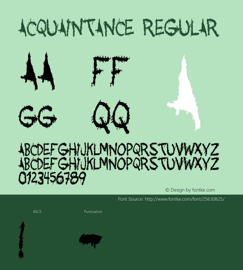 Acquaintance http://hjem.get2net.dk/jfischer/ Font Sample