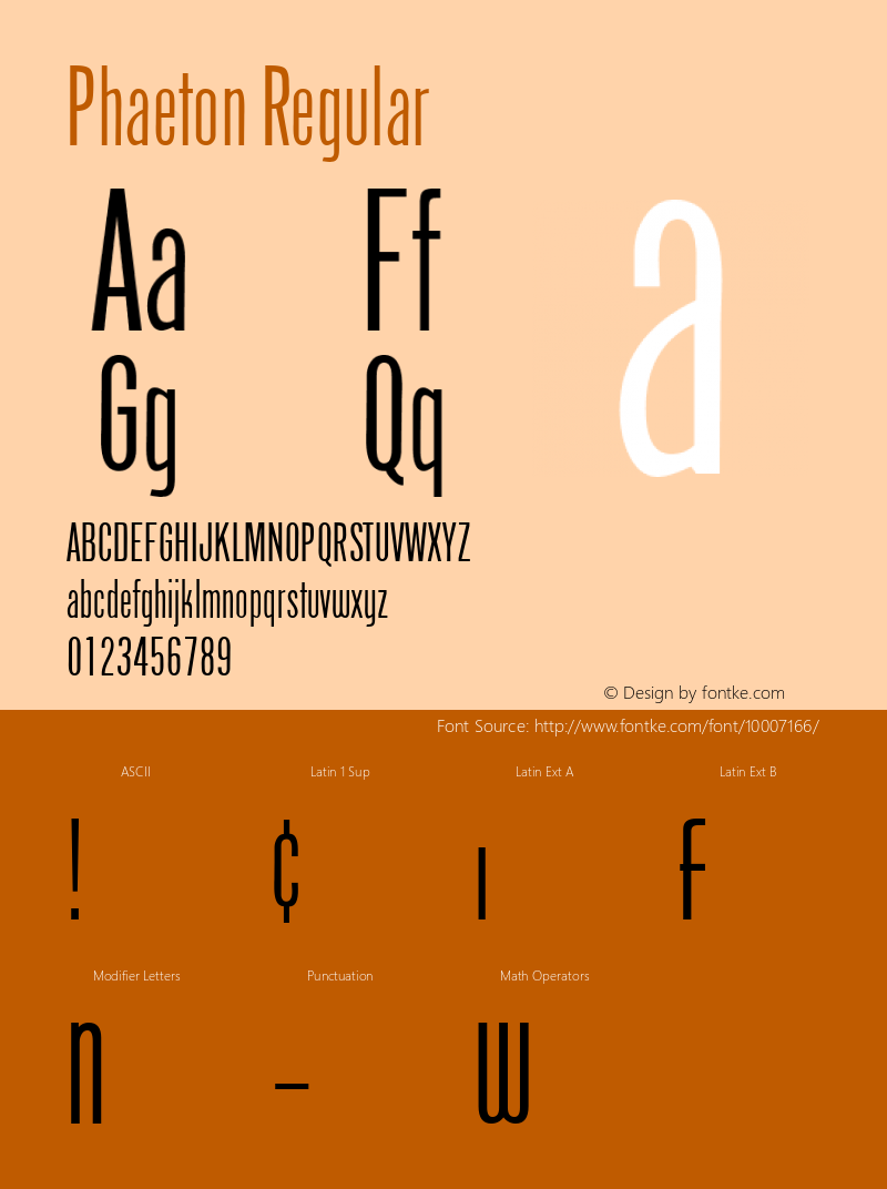 Phaeton Regular Altsys Fontographer 4.0.3 2/7/94 Font Sample