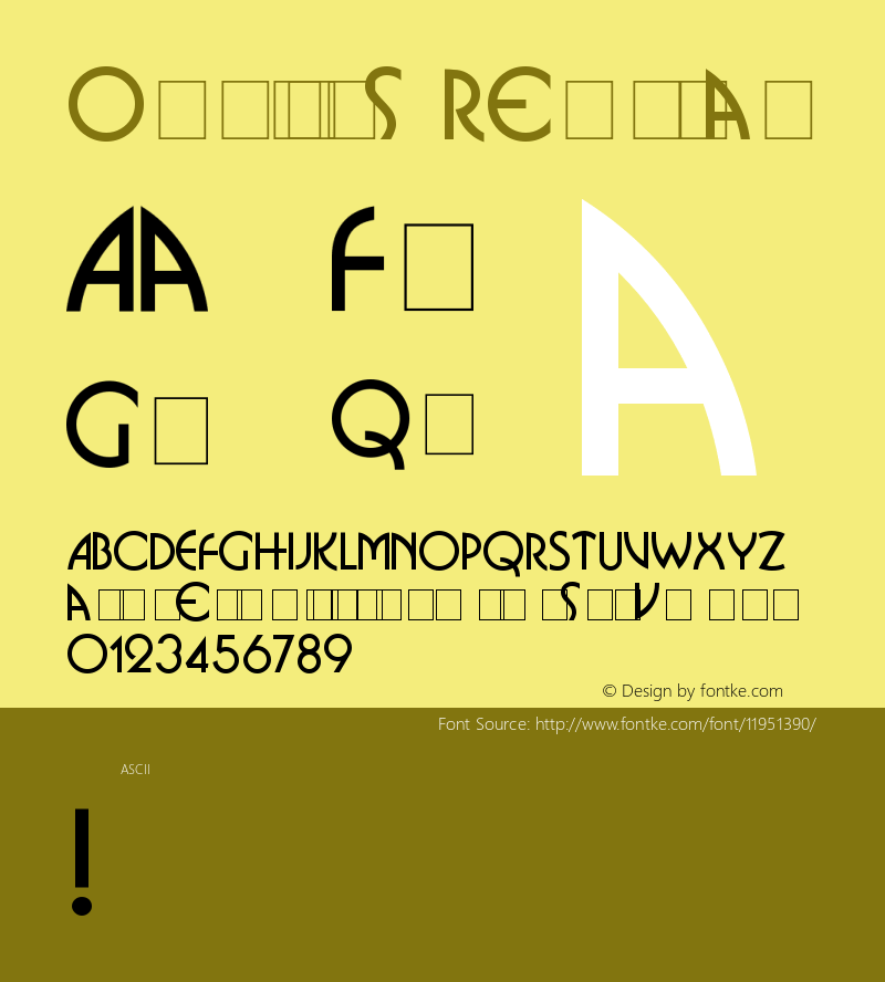 Omnibus Regular Version 1.0 Font Sample