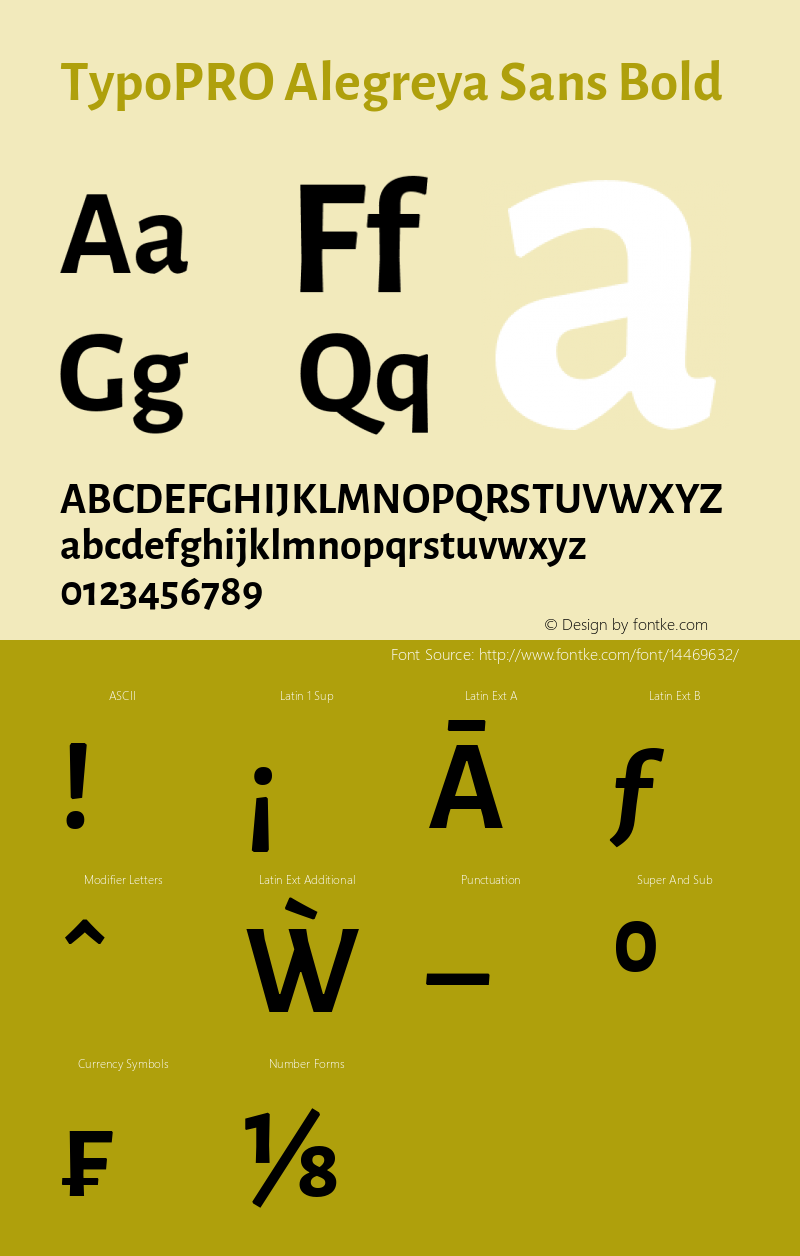 TypoPRO Alegreya Sans Bold Version 1.000;PS 001.000;hotconv 1.0.70;makeotf.lib2.5.58329 DEVELOPMENT Font Sample