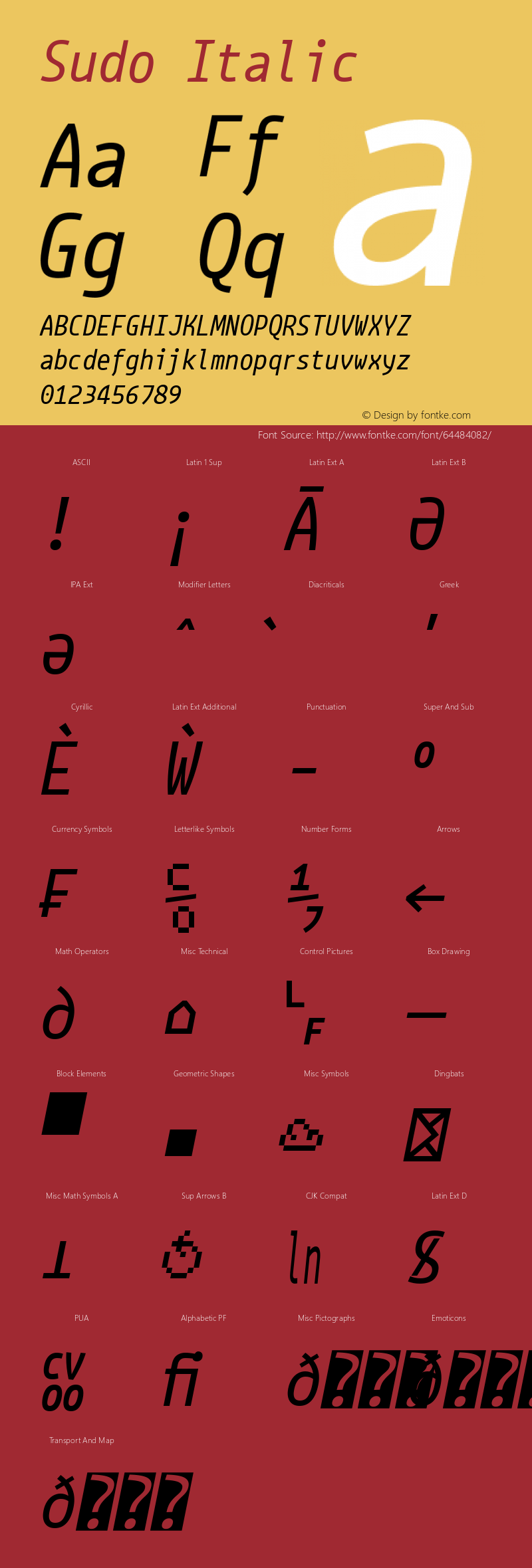 Sudo Regular Italic Version 0.035 Font Sample