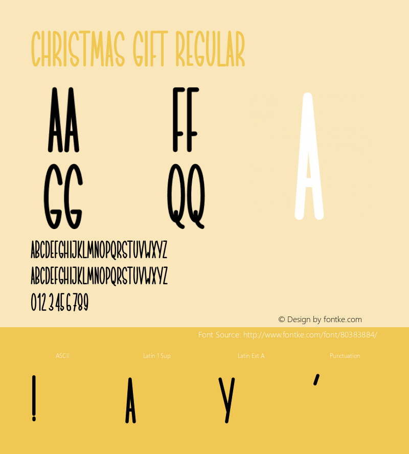 Christmas Gift Version 1.001;Fontself Maker 3.5.2 Font Sample