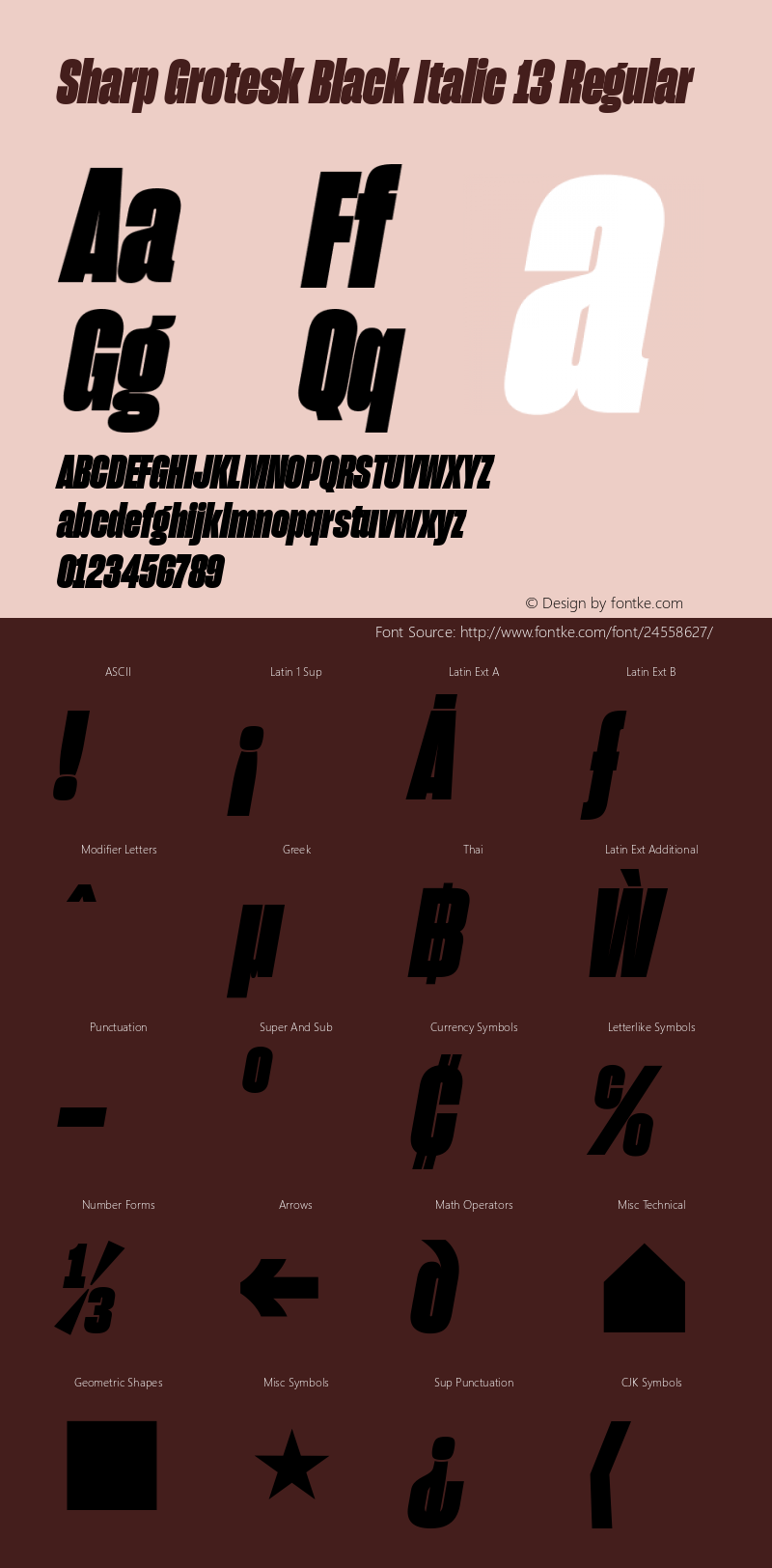 Sharp Grotesk Black Italic 13 Regular Version 1.001;PS 1.000;hotconv 16.6.51;makeotf.lib2.5.65220 Font Sample