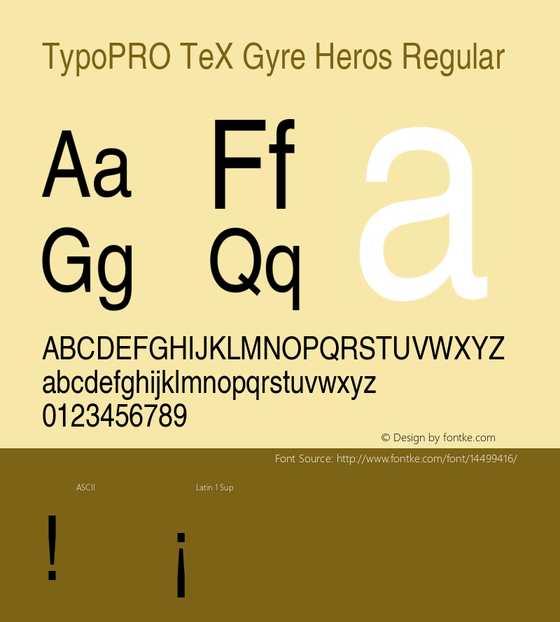 TypoPRO TeX Gyre Heros Regular Version 2.004;PS 2.004;hotconv 1.0.49;makeotf.lib2.0.14853 Font Sample