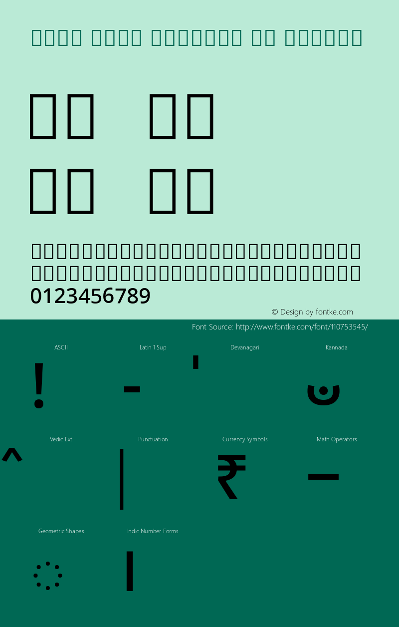 Noto Sans Kannada UI Medium Version 2.001; ttfautohint (v1.8.2) Font Sample