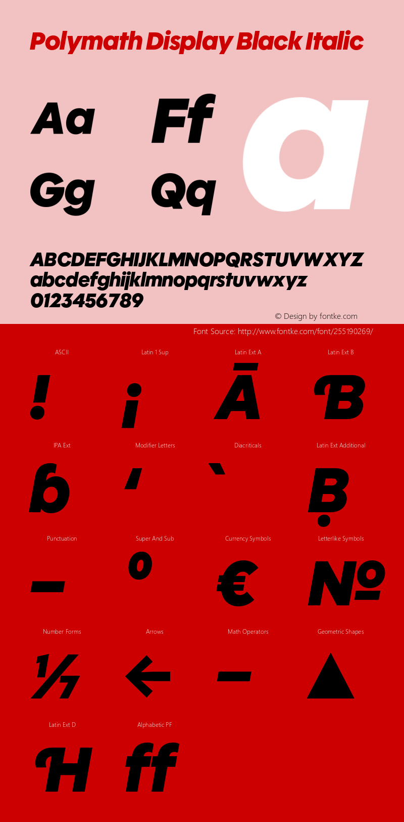 Polymath Display Black Italic Version 1.100图片样张