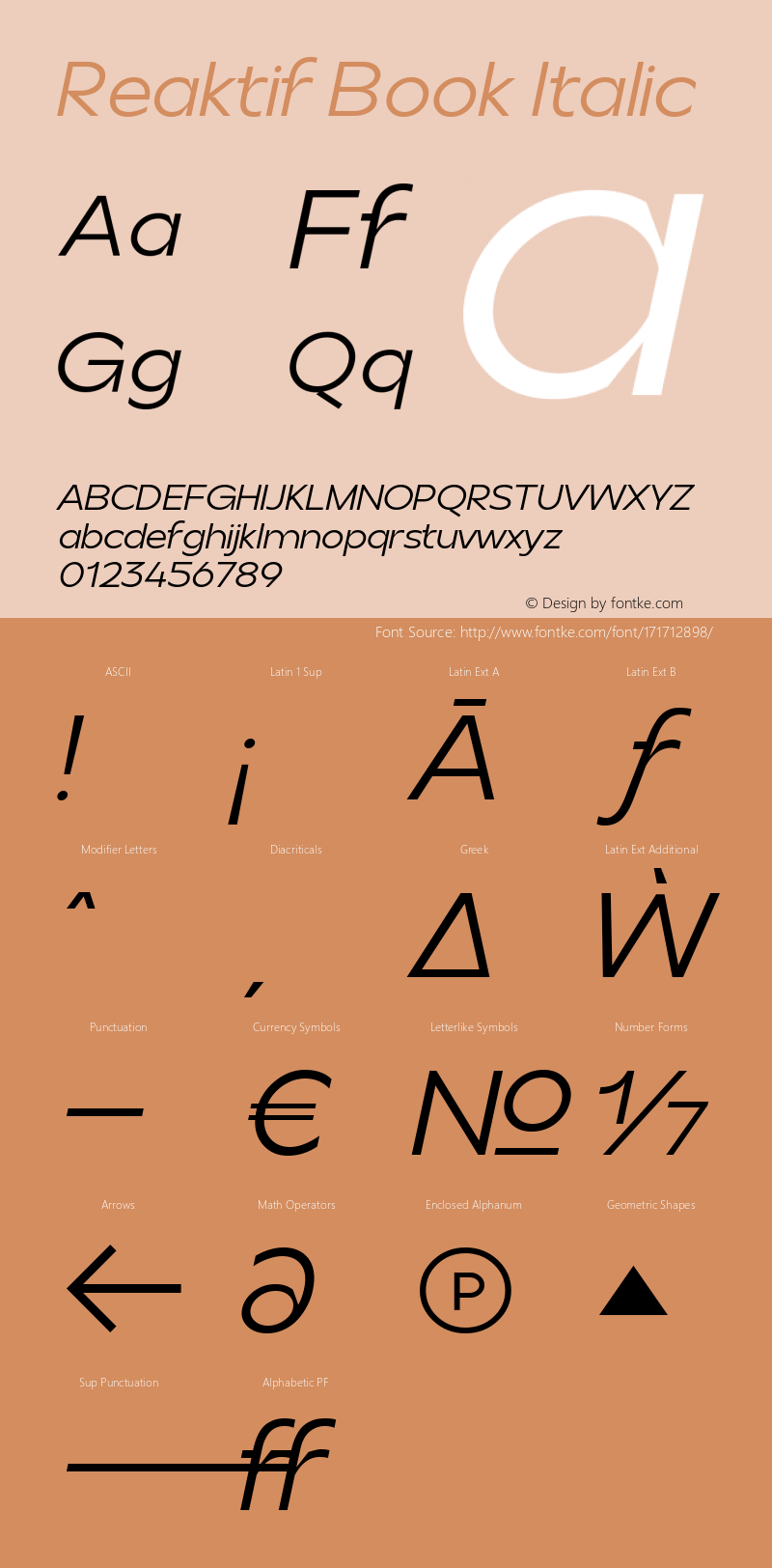 Reaktif Book Italic 1.000图片样张