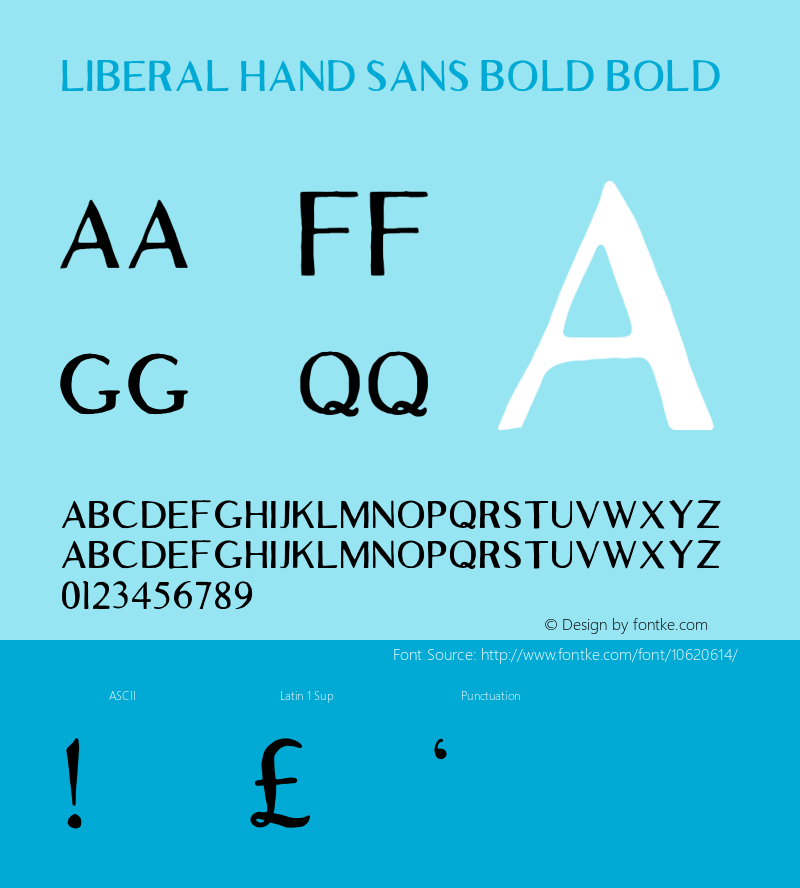 Liberal Hand Sans Bold Bold 001.001 Font Sample