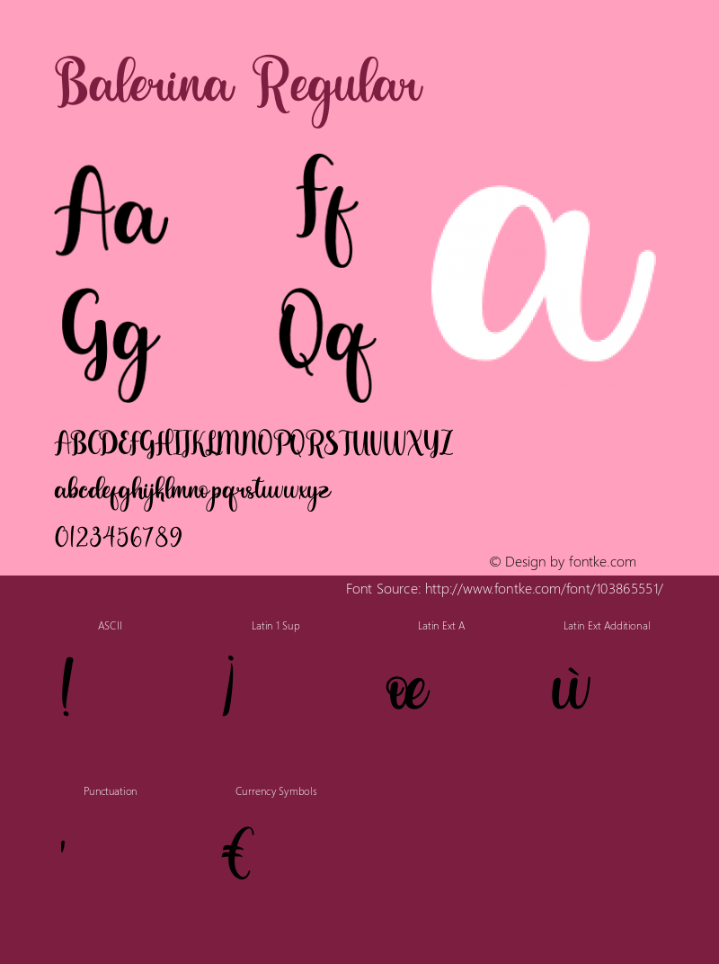 Balerina Version 1.007;Fontself Maker 3.5.4 Font Sample