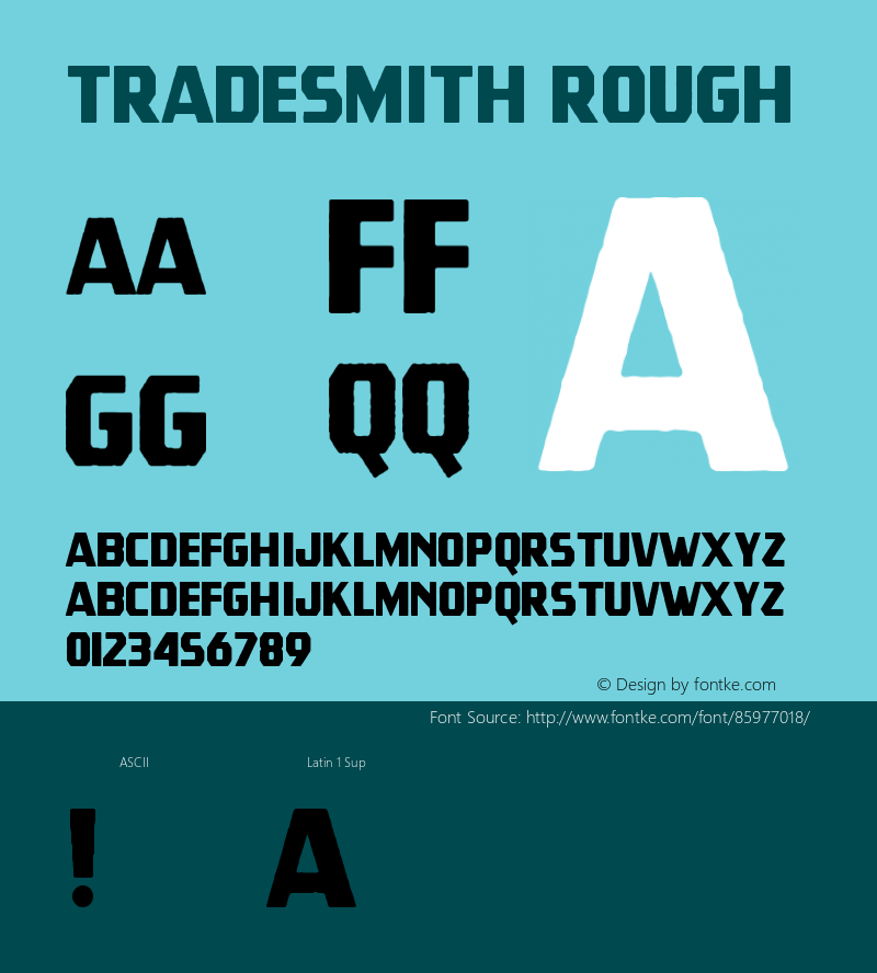 Tradesmith Rough Version 1.000;PS 001.000;hotconv 1.0.88;makeotf.lib2.5.64775 Font Sample