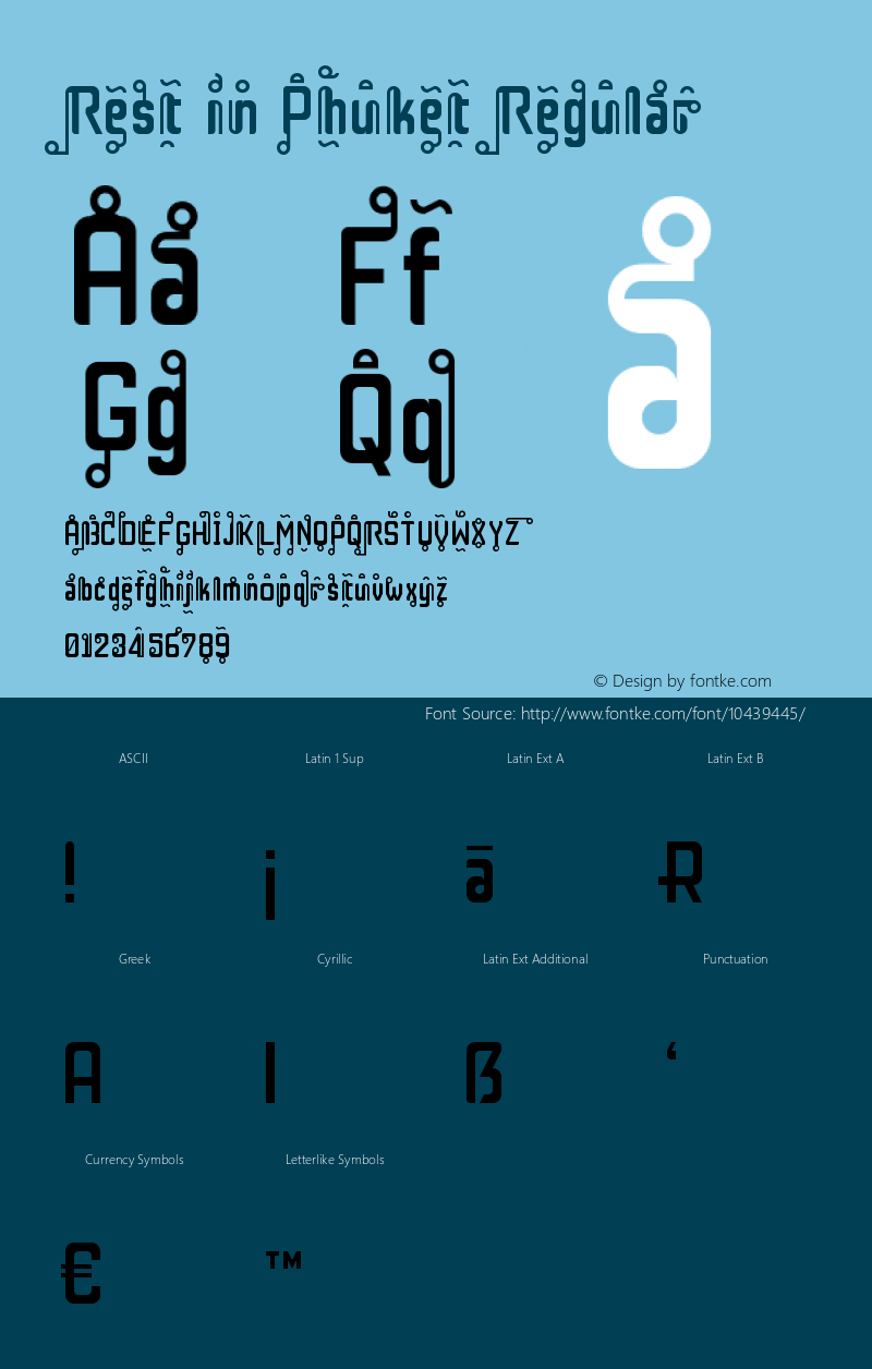 Rest in Phuket Regular Version 1.0 Font Sample