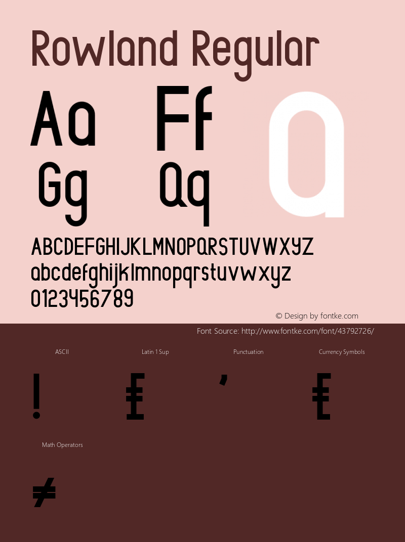 Rowland Version 1.002;Fontself Maker 3.1.2 Font Sample