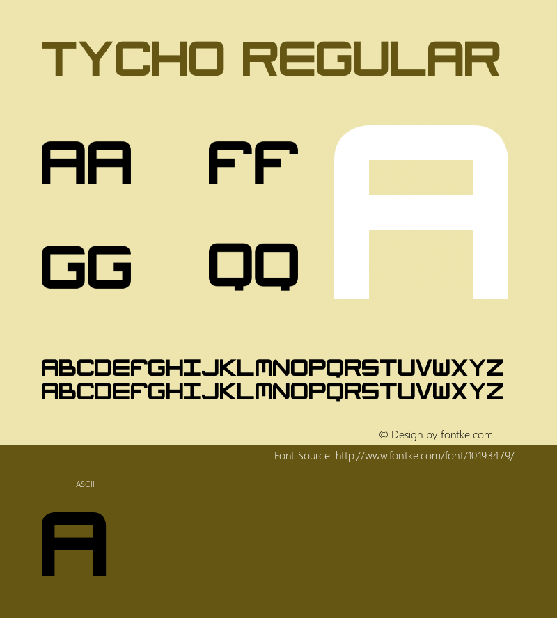 Tycho Regular 001.000 Font Sample