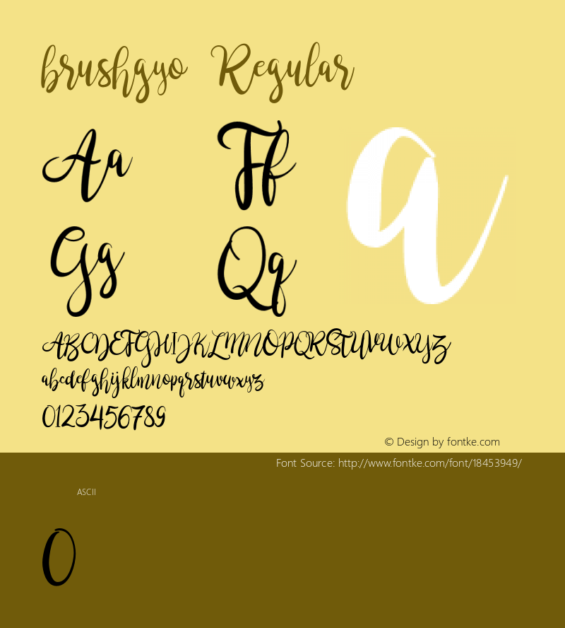 brushgyo Regular 1.000 Font Sample