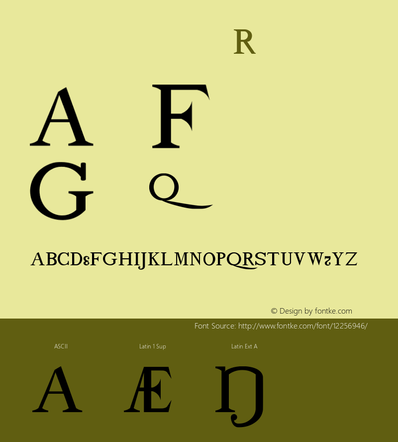 drmdoztcbx7 Regular Version 001.001 Font Sample