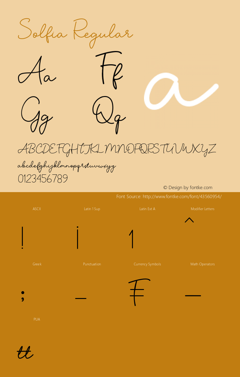 Solfia Version 1.00;October 20, 2019;FontCreator 11.5.0.2430 64-bit Font Sample