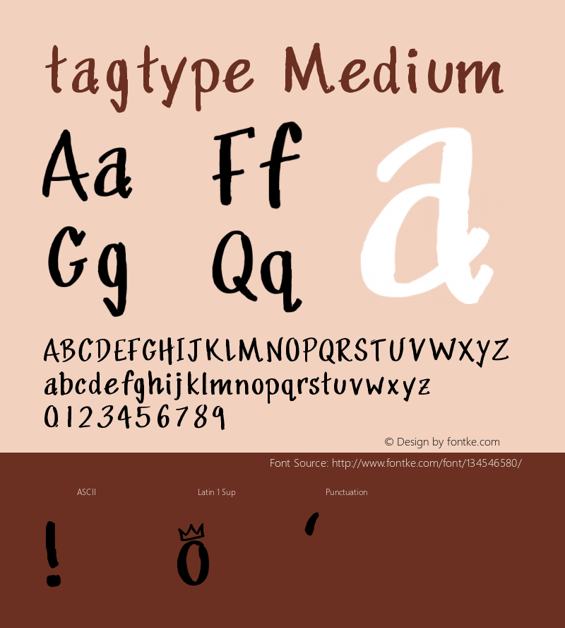 tagtype Version 001.000 Font Sample