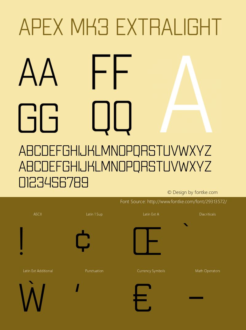 Apex Mk3 ExtraLight Version 3.006 | wf-rip DC20190415 Font Sample