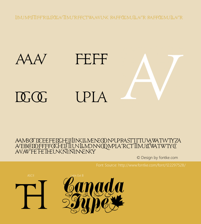 Jupiter Ligatures W05 Regular Version 1.00 Font Sample