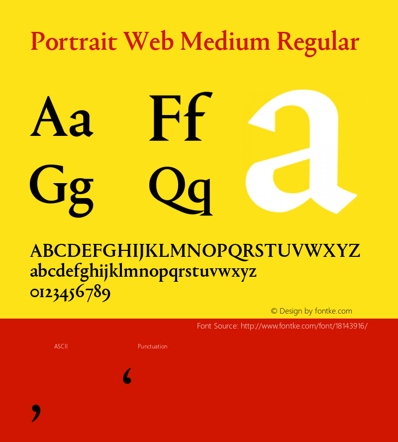 Portrait Web Medium Regular Version 1.1 2013 Font Sample