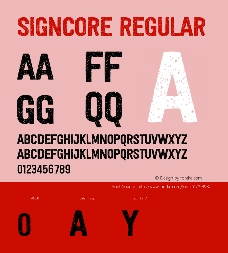 SIGNCORE Version 1.003;Fontself Maker 3.5.1 Font Sample