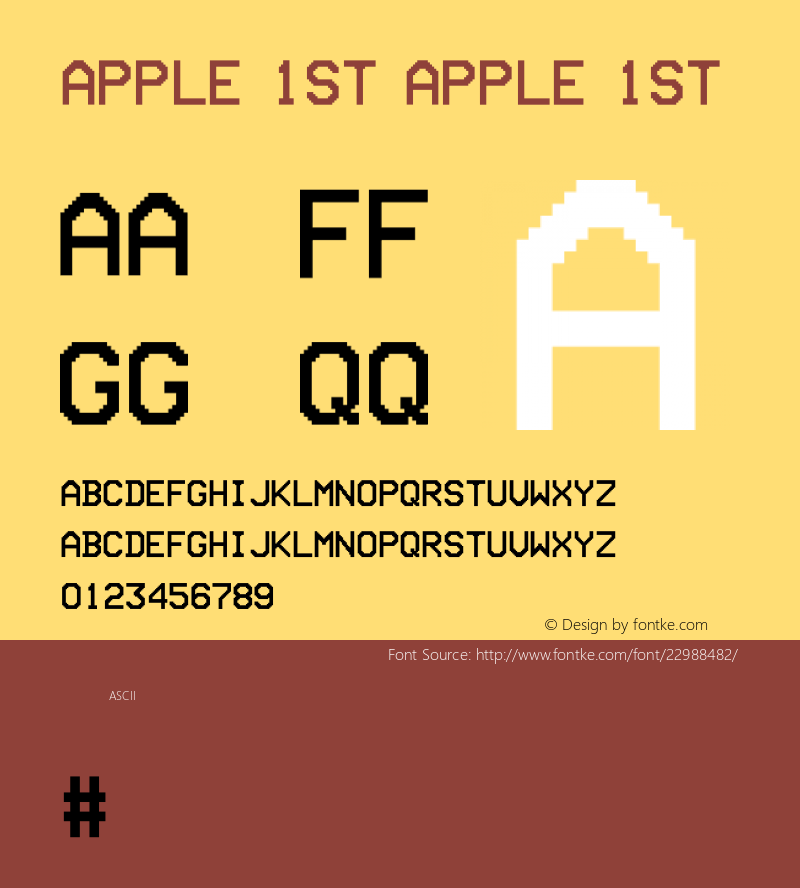 Apple 1st Apple 1st Font Sample
